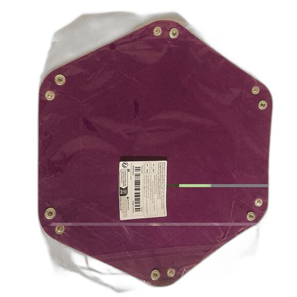 Gaming Hexagon Dice Tray Purple Faux Suede Rolling Arena RPG D&D - Picture 3 of 6